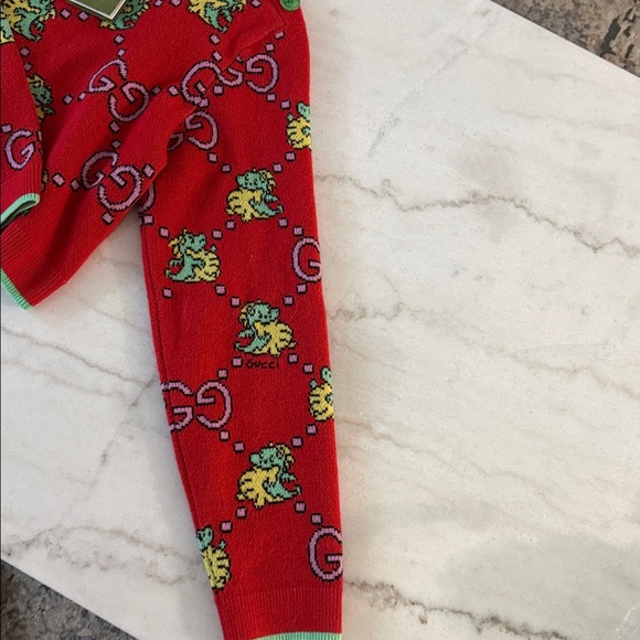 Gucci Red and Green Patterned Crewneck Sweater - Picture 5 of 6